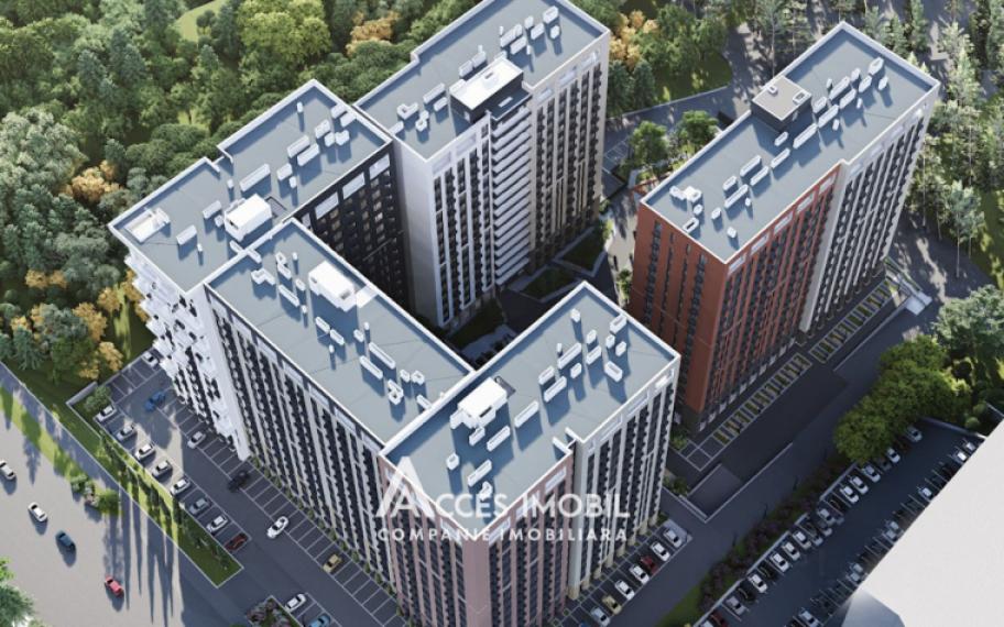 City Gardens! Рышкановка, бд. Ренаштерий, 1 комнатa + гостиная. Белый вариант!: 2