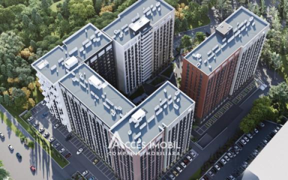 City Gardens! Рышкановка, бд. Ренаштерий, 1 комнатa + гостиная. Белый вариант!: 2