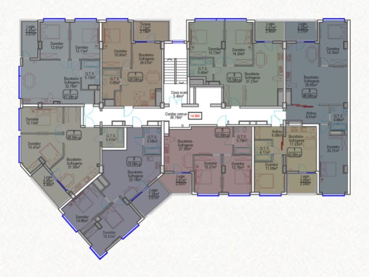 Bloc Nou! Durlești, str. Cartușa, 2 camere + living. Variantă albă!: 4