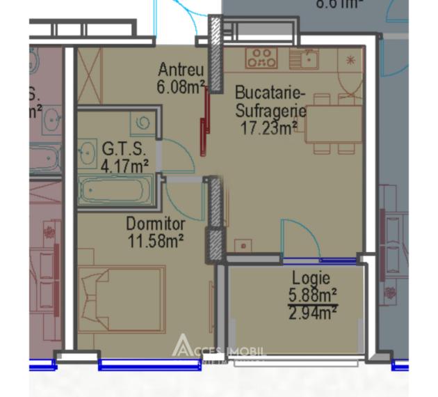 Bloc Nou! Durlești, str. Cartușa, 1 cameră + living. Variantă albă!: 3
