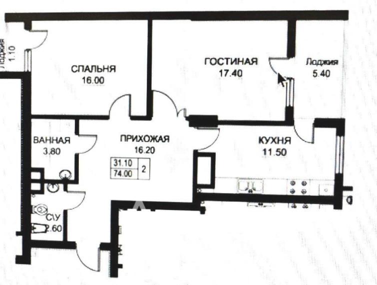 Exfactor! Buiucani, str. Vasile Lupu, 2 camere + living. Variantă Albă!: 8