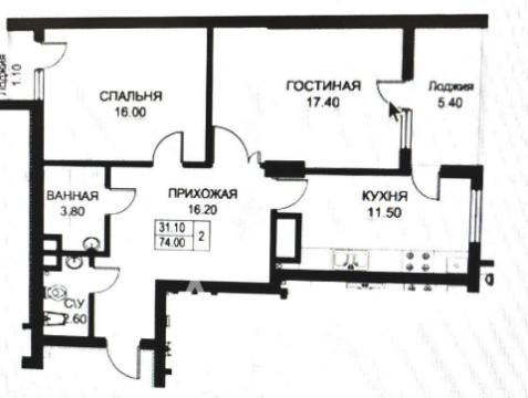 Exfactor! Buiucani, str. Vasile Lupu, 2 camere + living. Variantă Albă!: 8