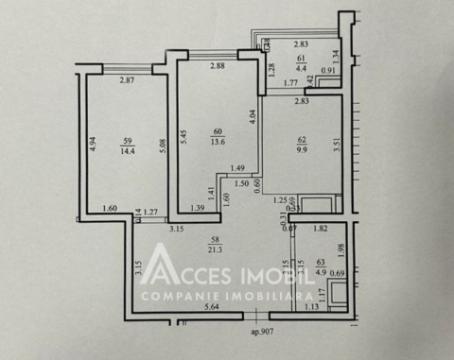 Exfactor! Buiucani, str. Vasile Lupu, 2 camere. Variantă Albă!: 1