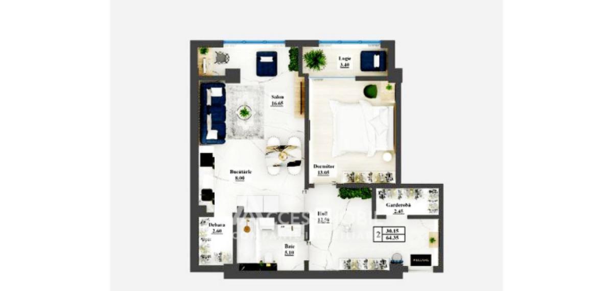 Inamstro! Ciocana, str. I. Dumeniuc, 2 camere + living. Variantă Albă!: 1