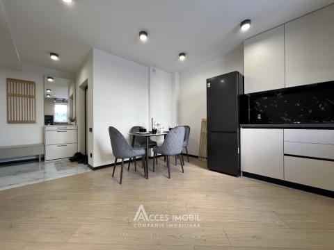 Bloc Nou! str. Cartușa, Durlești, 2 camere + living. Euroreparație!: 2