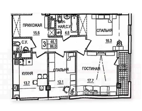 ExFactor! Botanica, str. Tudor Strișcă, 3 camere + living. Variantă Albă!: 14