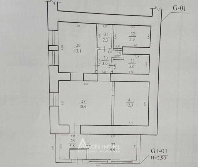 Spațiu comercial multifuncțional de vânzare – 75,9 mp, Centru, bd. Grigore Vieru!: 10