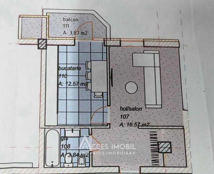 Durlești, str. Nicolae  Dimo, 1 cameră. Variantă Albă!: 1
