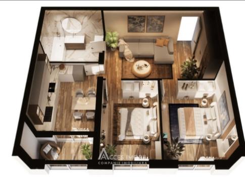 Bloc Nou! Durlești, str. Regina Elisabeta, 2 camere + living. Varianta albă!: 5