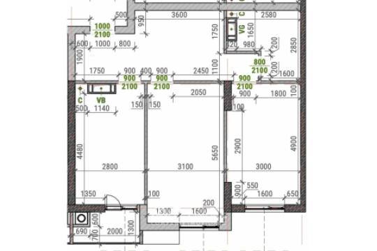 Bloc Nou! Durlești, str. Regina Elisabeta, 2 camere + living. Varianta albă!: 6