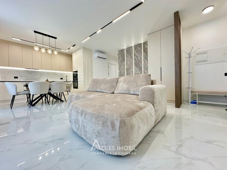 Bloc Nou! str. Burebista, Cricova, 2 camere + living! Euroreparație! + Loc de parcare!: 2