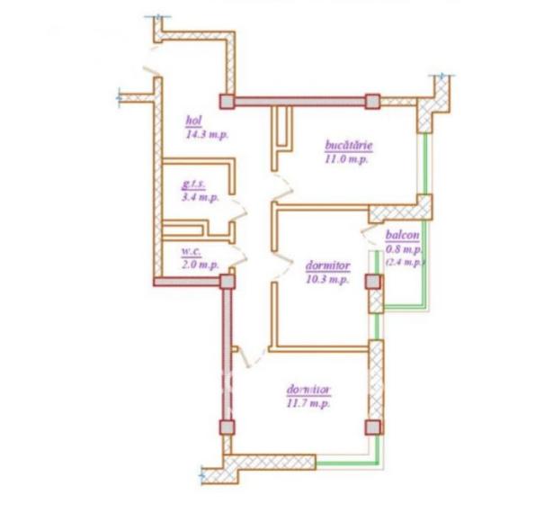 IsraGrup! Bloc Nou! Durlești, str. Cartușa, 2 camere. Variantă albă!: 2