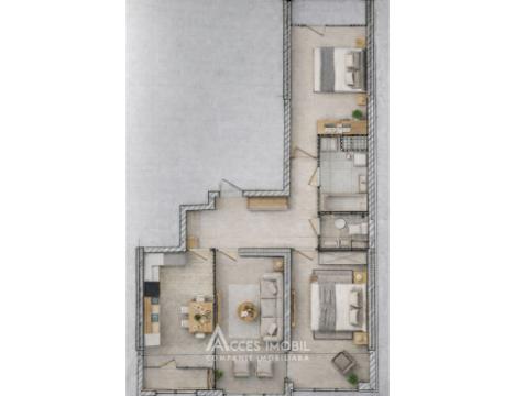 SkyHouse! Botanica, șos. Muncești, 3 camere! Variantă Albă!: 4