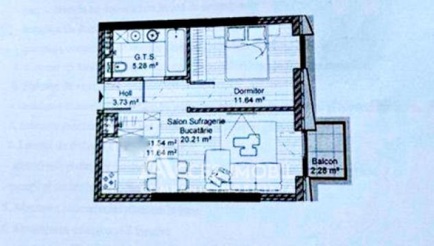 Milanin Nixon! Râșcani, str. Spartacus/Renașterii Naționale, 1 cameră. Variantă albă!: 1