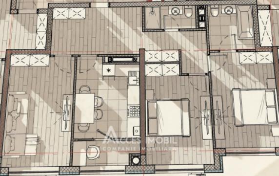 Lagmar! Cartierul rezidențial SOLARIS! Bloc Nou! Telecentru, șos. Hâncești, 3 camere! Variantă albă!: 7