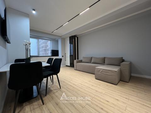 Bloc Nou! str. Cartușa, Durlești, 2 camere + living. Euroreparație!: 2