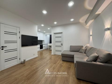 Basconslux! Telecentru, str. Sprîncenoaia, 2 camere + living. Euroreparație!: 2