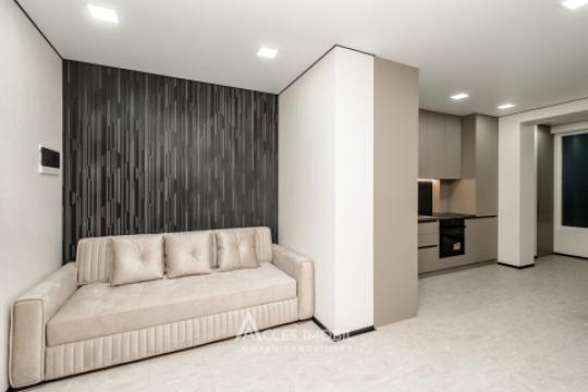 Astercon! Bloc Nou! Dumbrava, str. Durlești, 1 cameră + living. Reparație Euro!: 4