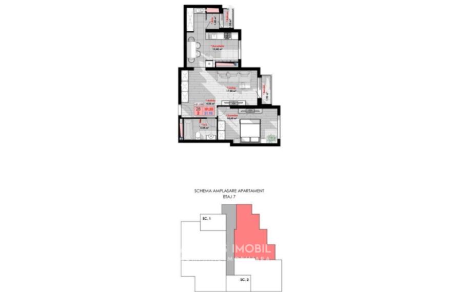 Lagmar! str. Cornești, Râșcani, 2 camere. Variantă albă!: 1