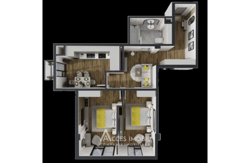 Solomon Construct! str. Jubiliară, Botanica, 2 camere + living! Variantă albă!: 6