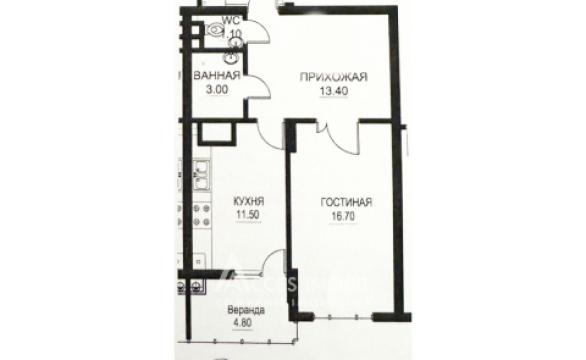 Exfactor! New Block! Buiucani, I. Buzdugan street, 1 room + living.White variant!: 2