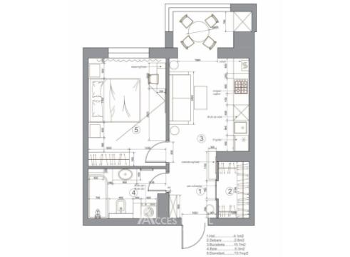Astercon! Durlesti street, Dumbrava, 1 rooms + living. White version!: 14