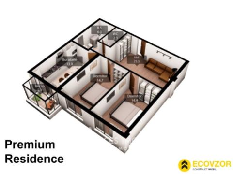 Ecovzor! Poșta Veche, str Iazului, 2 camere. Variantă albă!: 1