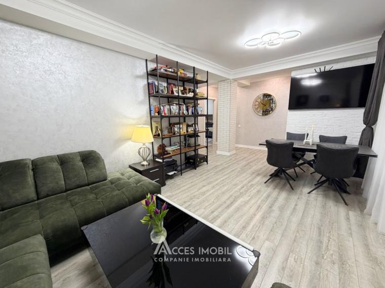 Bloc Nou! Centru, str. Tighina, 2 camere + living! De mijloc! Euroreparație!: 1