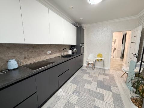 Bloc Nou! Centru, str. Tighina, 2 camere + living! De mijloc! Euroreparație!: 4