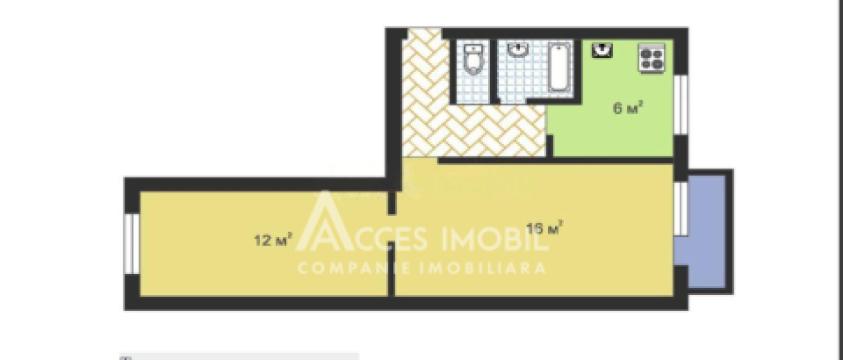 Botanica, str. Cetatea Albă, 2 camere! De mijloc/Bilaterală!: 4