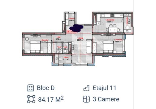 SMART HOME! Lagmar!  Râșcani, str. Calea Moșilor, 3 camere + living. Variantă albă!: 1