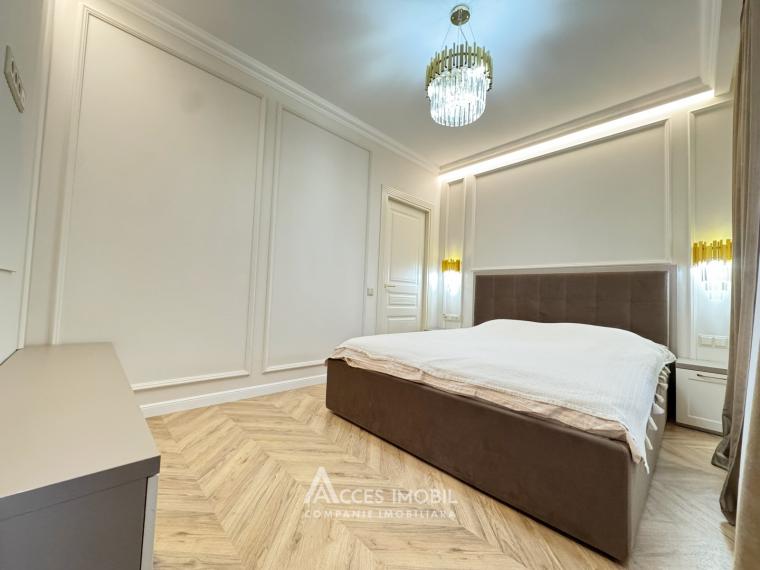 Chirie! Bloc Nou! Centru, bd. Renașterii Naționale, 2 camere + living. Reparație premium!: 1