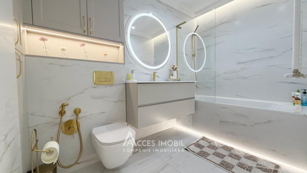 Chirie! Bloc Nou! Centru, bd. Renașterii Naționale, 2 camere + living. Reparație premium!: 18