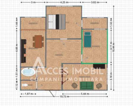 Centru, str. Albișoara, 3 camere!: 10