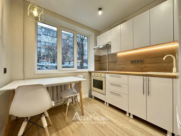 Râșcani, str. Gheorghe Madan, 2 camere. Euroreparație! De mijloc!: 3