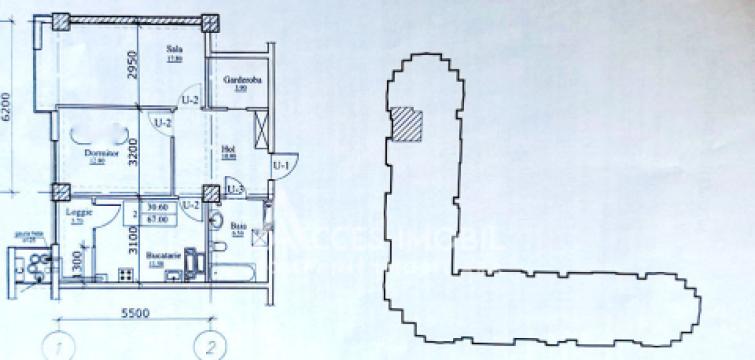 Newton House! Botanica, str. Grădina Botanică, 2 camere + living. Variantă Albă!: 1
