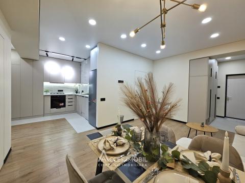 Estate Invest! Bloc Nou! Durlești, str. Ialoveni, 2 camere + living. Euroreparație!: 2