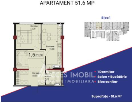 Bloc nou! Telecentru, str. Ialoveni, 1 cameră + living. Varianta Albă!: 2
