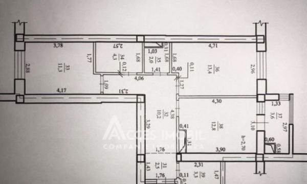 Astercon! Dumbrava, str. Durlești, 2 camere + living. Variantă albă!: 9