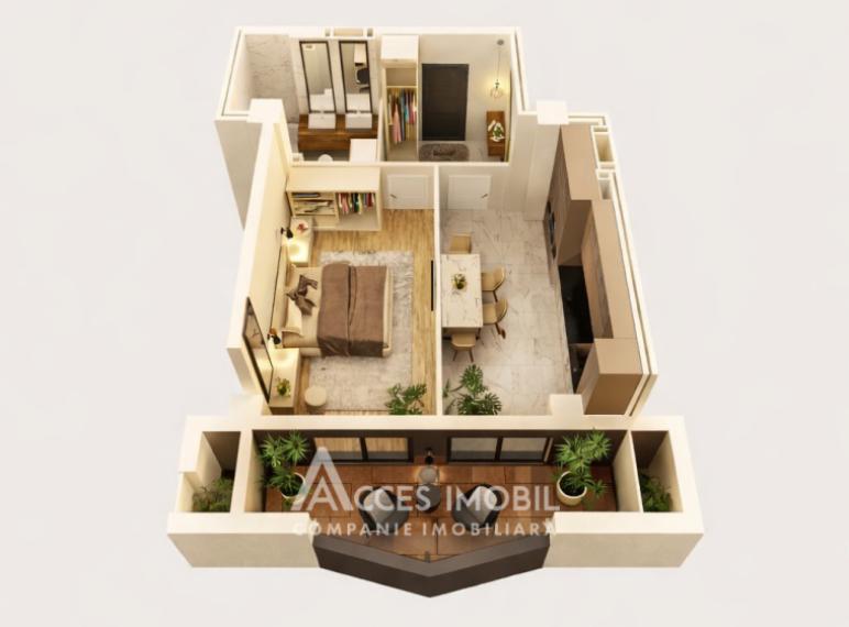 Newton House! Botanica, str. Grădina Botanică, 1 cameră. Variantă Albă!: 1