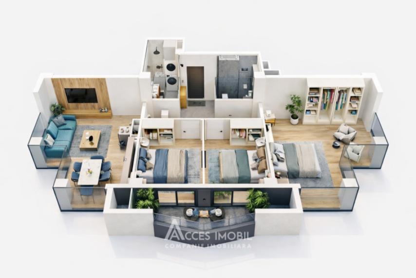 Newton House! Botanica, str. Grădina Botanică, 3 camere + living. Variantă Albă!: 1