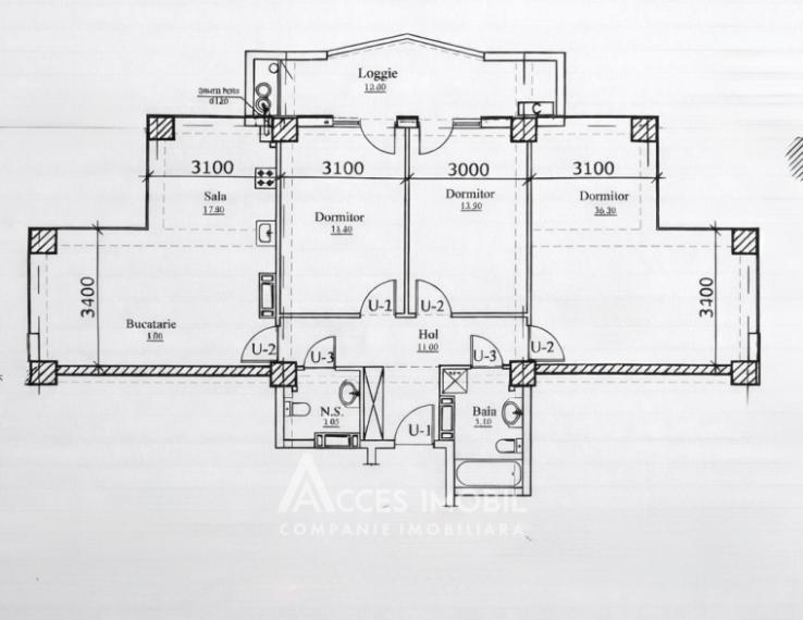 Newton House! Botanica, str. Grădina Botanică, 3 camere + living. Variantă Albă!: 2
