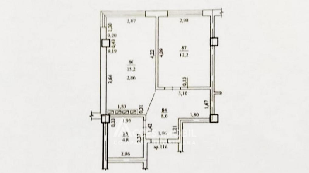 Bloc Nou! Durlești, str. Cartușa, 1 cameră + living. Variantă albă!: 4