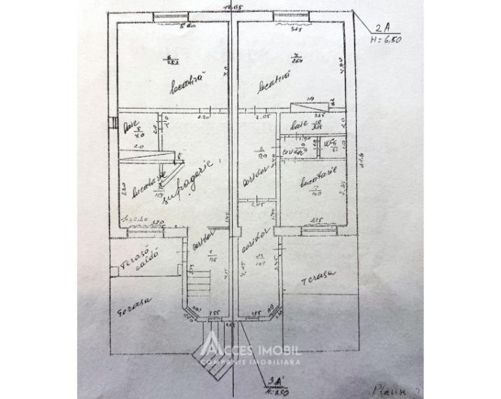 Duplex în 3 nivele! Cojușna, str. Chișinăului, 220m2 +  5 ari! Încălzire autonomă!: 16