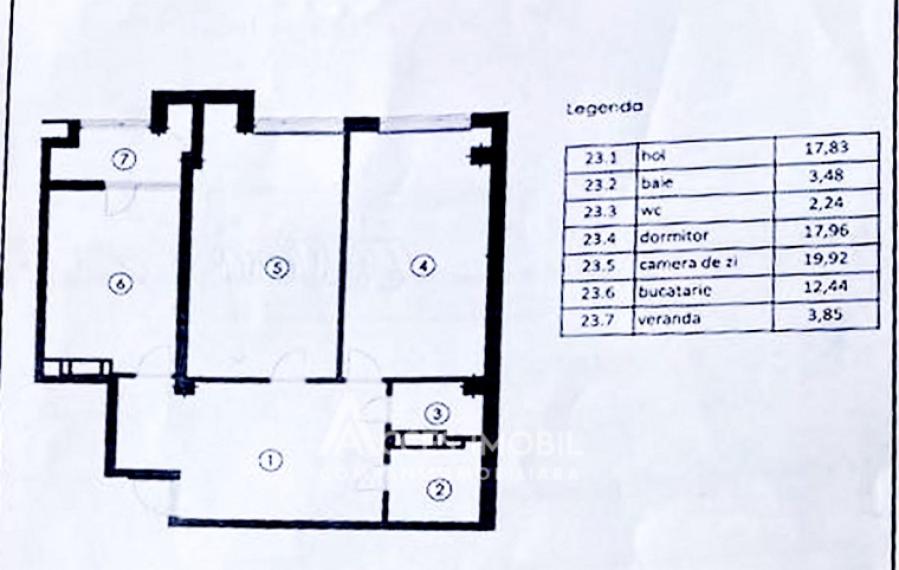 Bloc Nou! str. Calea Basarabiei, Cricova, 2 camere + living! Varianta albă!: 3