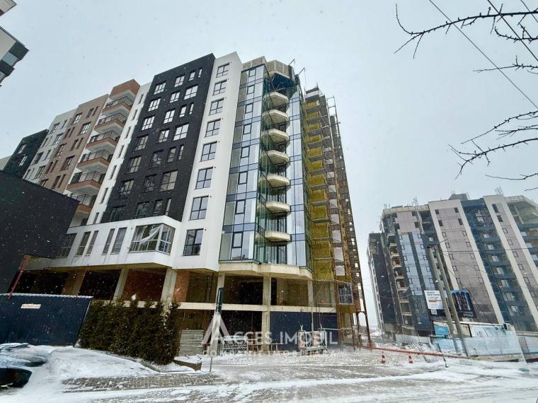 Bloc Nou! Durlești, str. Cartușa, 3 camere + living. Variantă albă!: 1