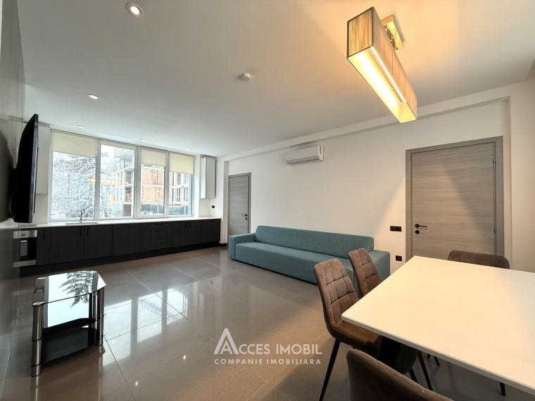 Chirie! Bloc Nou! Râșcani, str. Zimbrului, 2 camere + living. Reparație premium!: 1