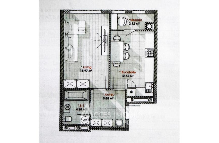 Lagmar! Residential neighborhood SOLARIS! Telecentru, Hincesti street, 1 room! White Version!: 2