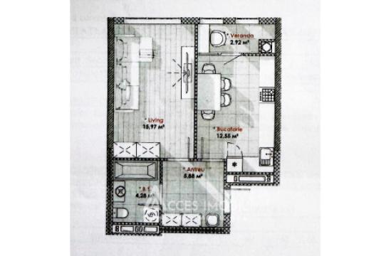 Lagmar! Residential neighborhood SOLARIS! Telecentru, Hincesti street, 1 room! White Version!: 2
