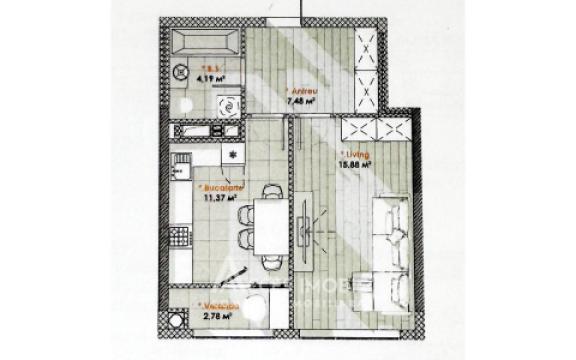 Lagmar! Residential neighborhood SOLARIS! Telecentru, Hincesti street, 1 room + living! White Version!: 1